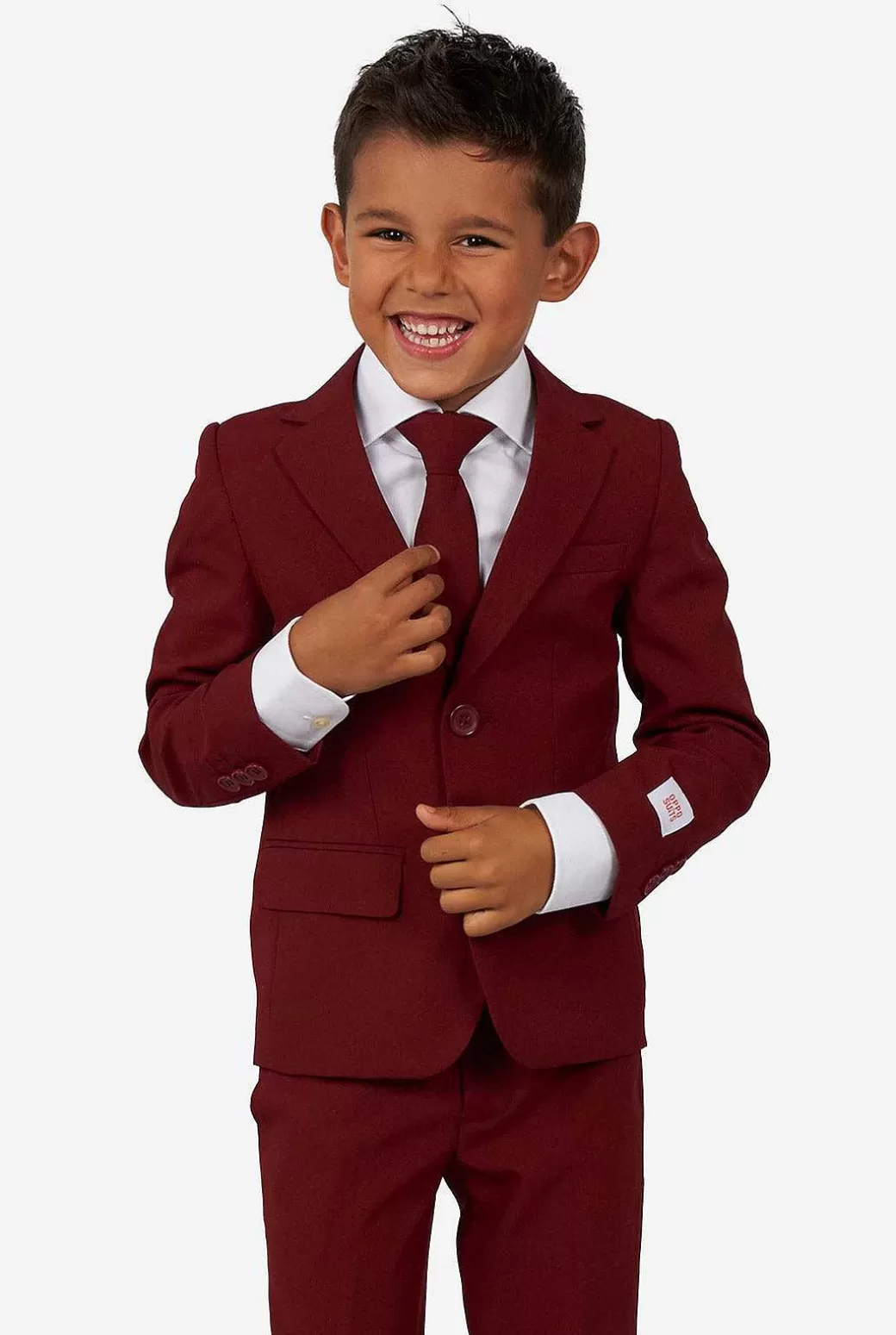 OppoSuits Effen Gekleurde Pakken^Blazing Burgundy