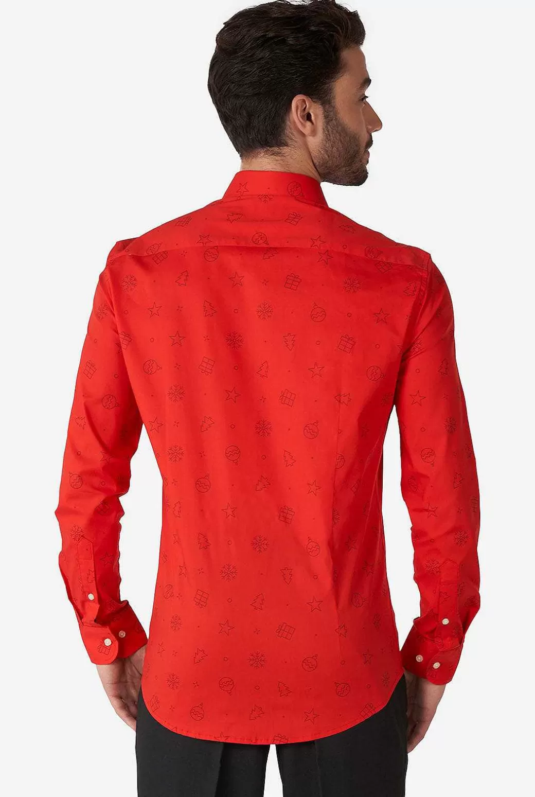 OppoSuits Casual Overhemden^Christmas Icons Red