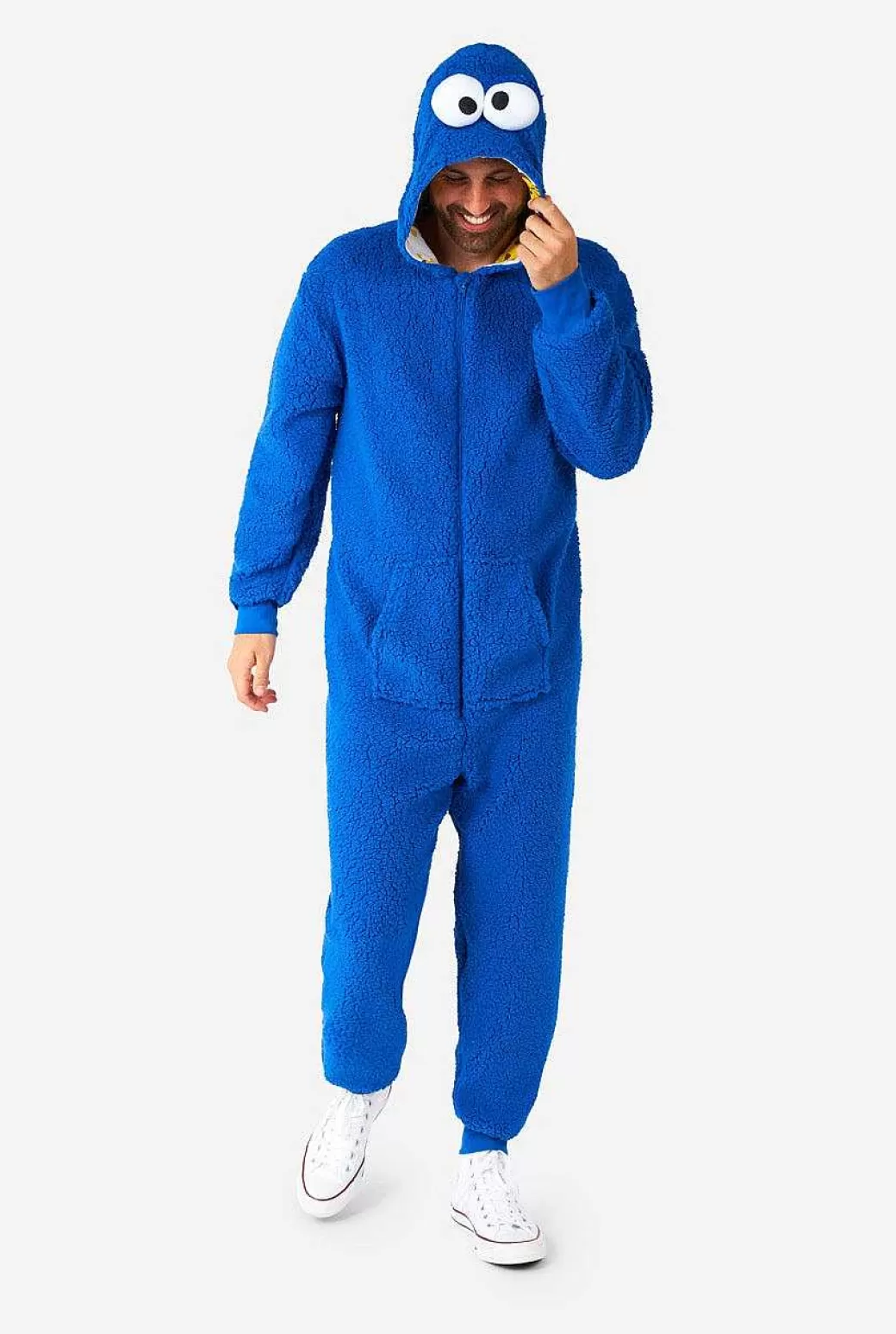 OppoSuits Effen Gekleurde Onesies^Cookie Monster Onesie