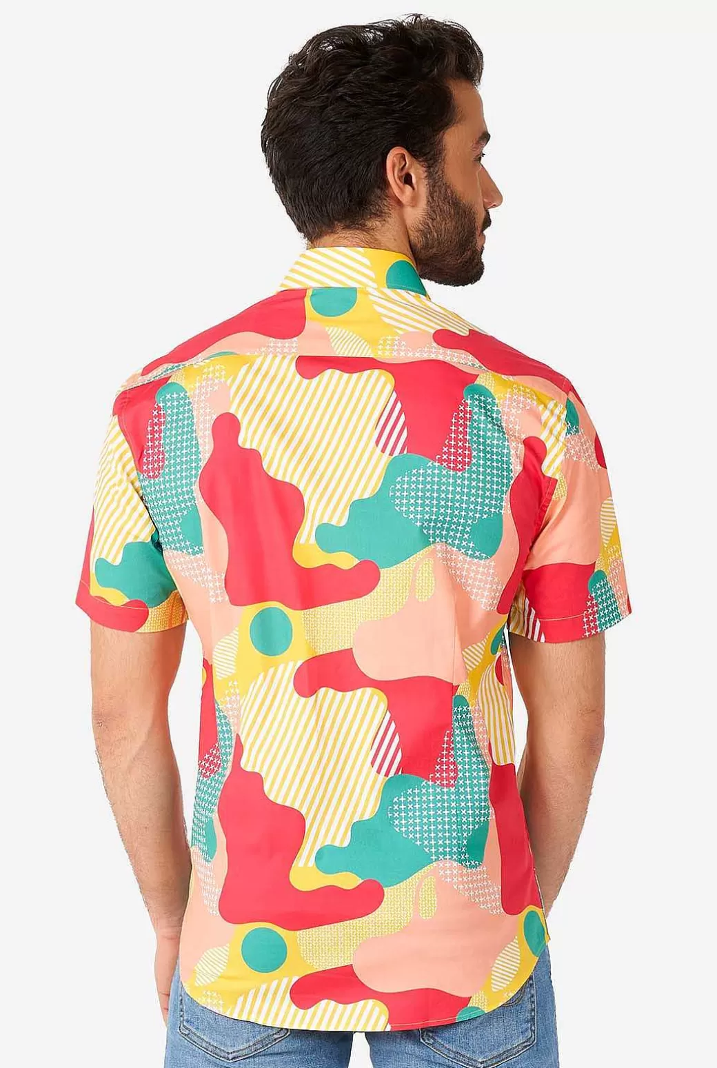 OppoSuits Zomer Overhemden^Coral Camo