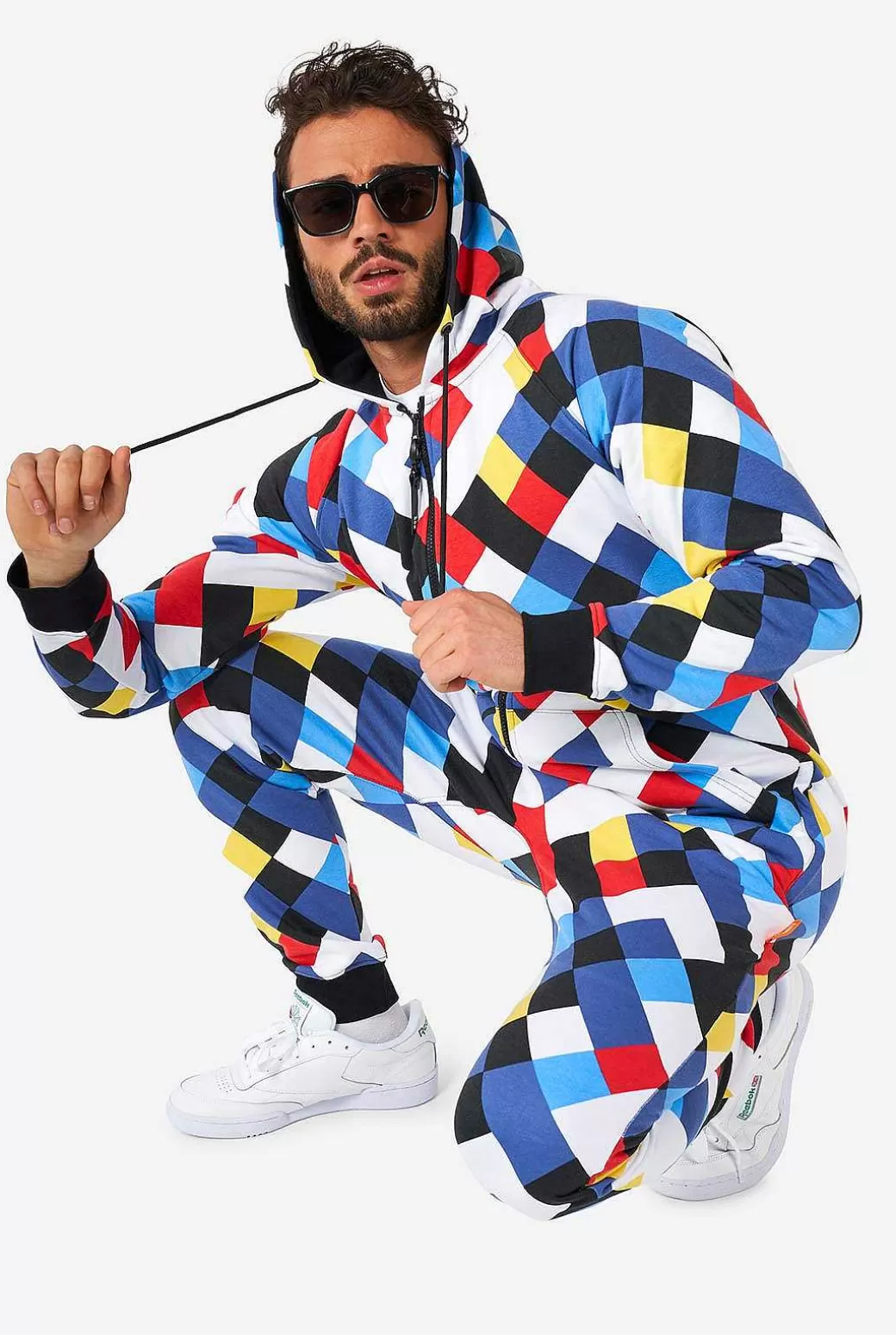 OppoSuits Effen Gekleurde Onesies^Crisscrosser