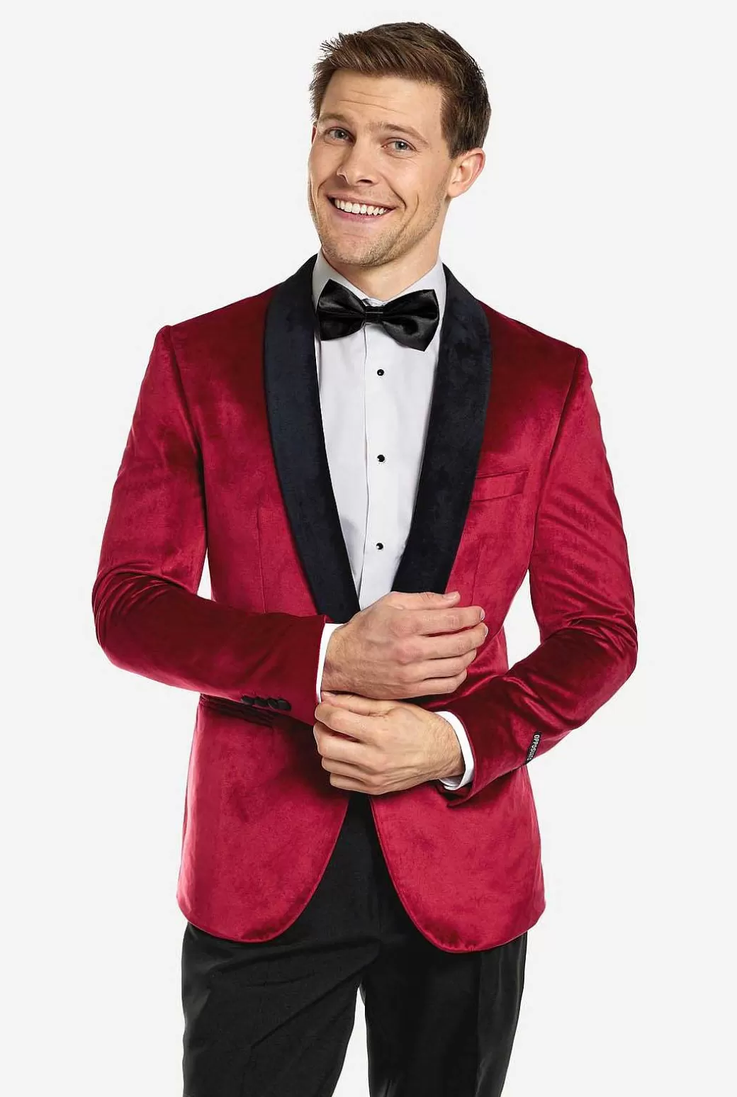 OppoSuits Kerst Blazers^Dinner Jacket-Burgundy