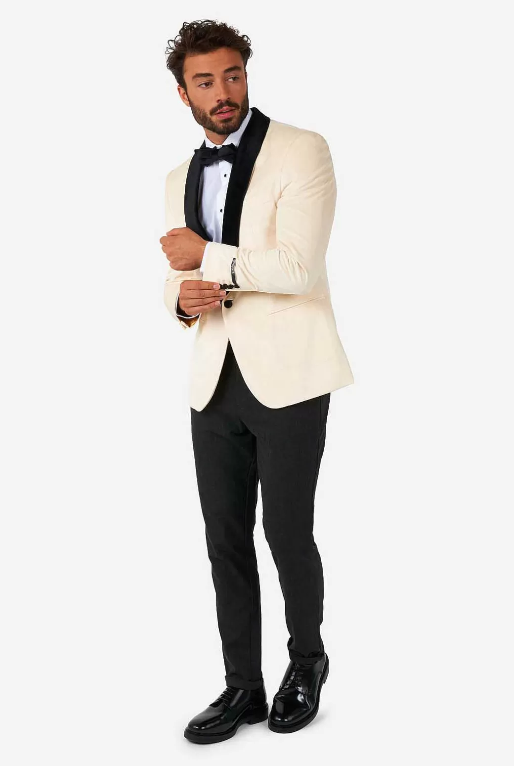 OppoSuits Kerst Blazers^Dinner Jacket-Ivory Champagne