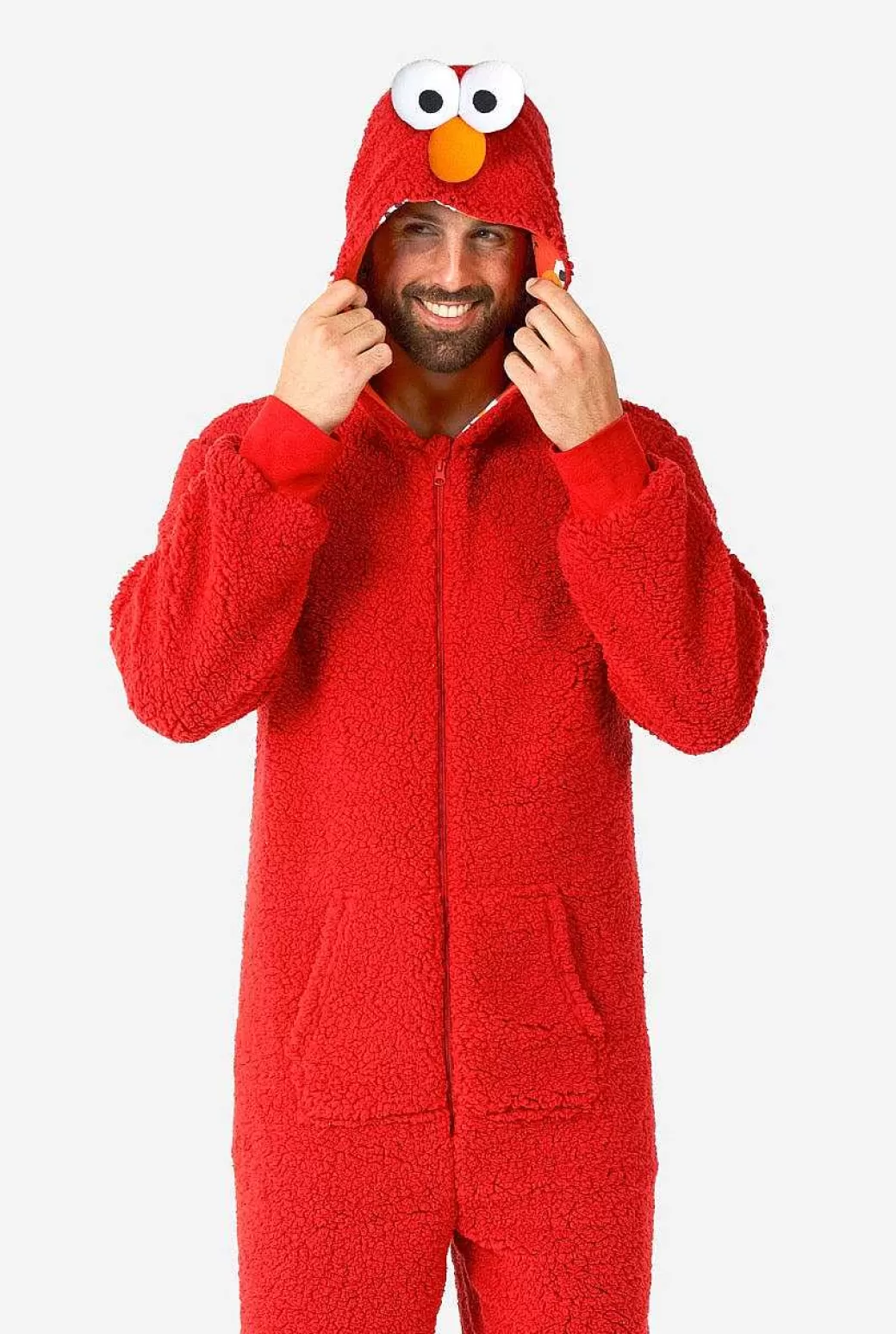 OppoSuits Effen Gekleurde Onesies^Elmo Onesie