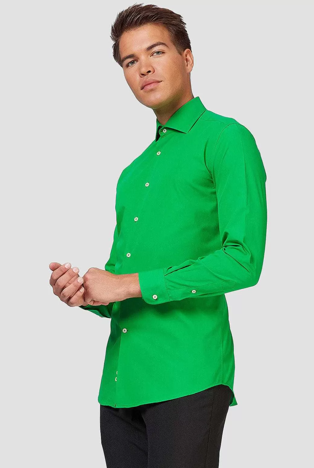 OppoSuits Effen Gekleurde Overhemden^Evergreen