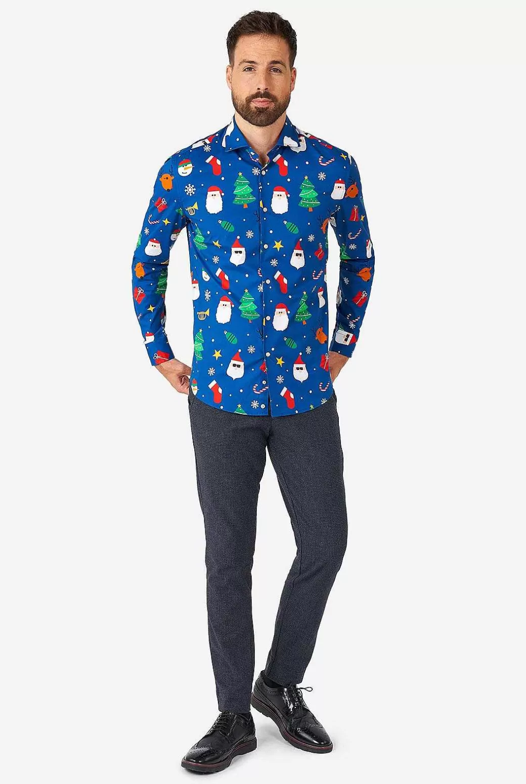 OppoSuits Casual Overhemden^Festivity Blue