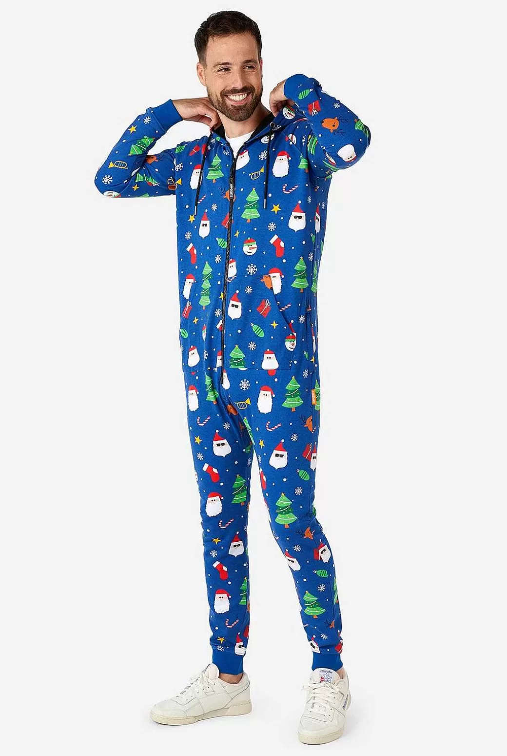 OppoSuits Effen Gekleurde Onesies^Festivity Blue