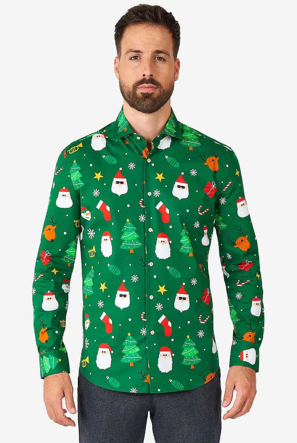 OppoSuits Casual Overhemden^Festivity Green