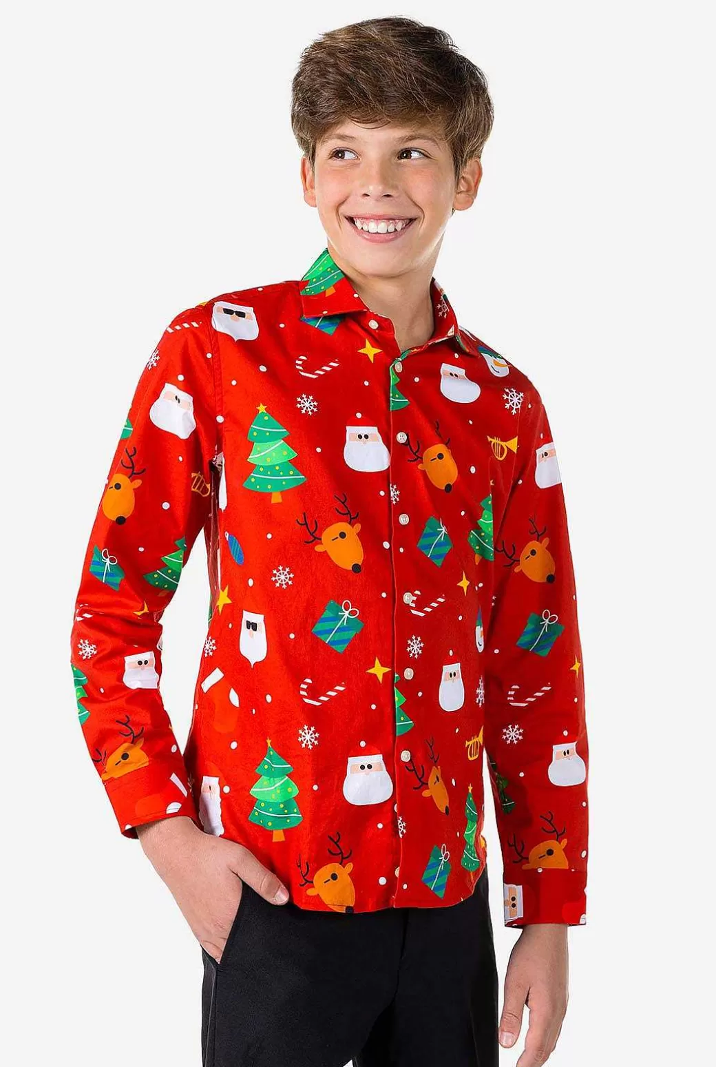 OppoSuits Kerst Overhemden^Festivity Red