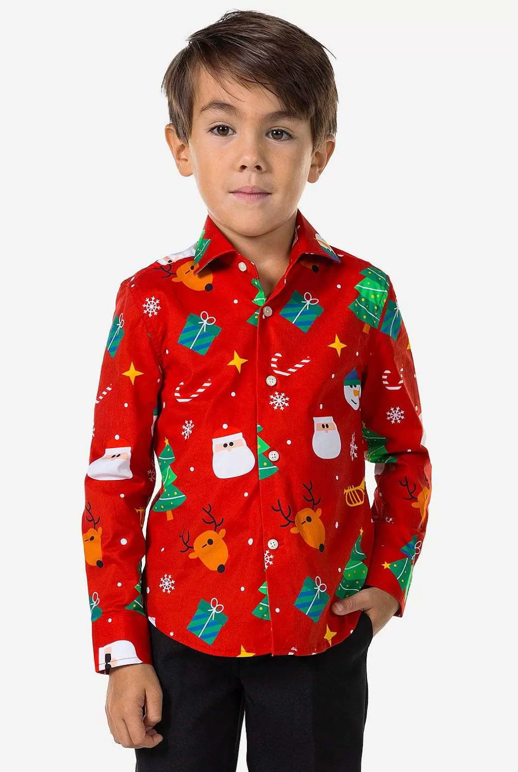 OppoSuits Kerst Overhemden^Festivity Red