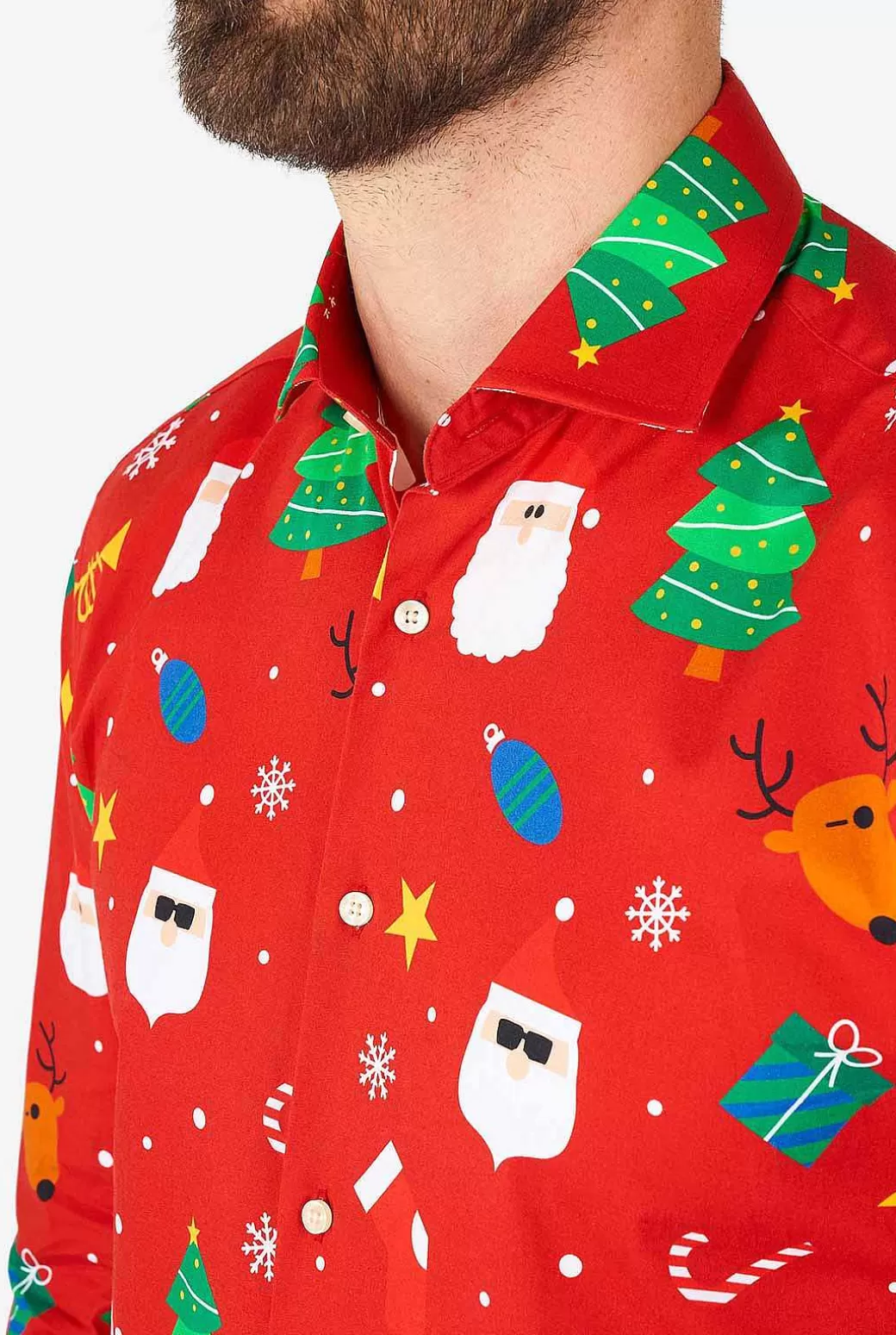 OppoSuits Casual Overhemden^Festivity Red