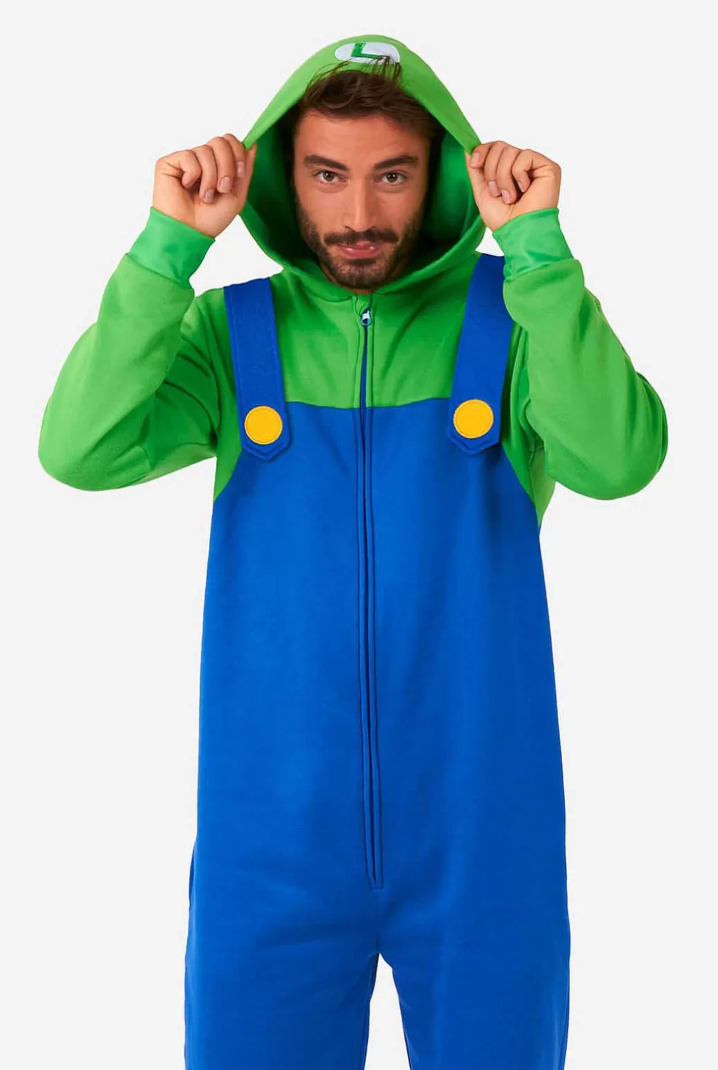 OppoSuits Effen Gekleurde Onesies^Luigi