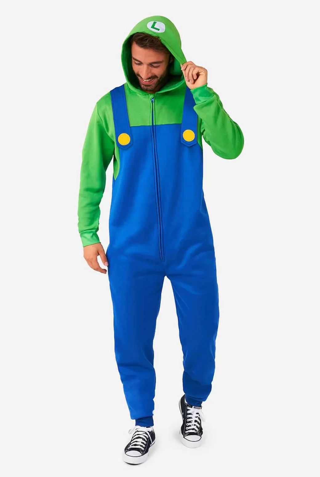 OppoSuits Effen Gekleurde Onesies^Luigi