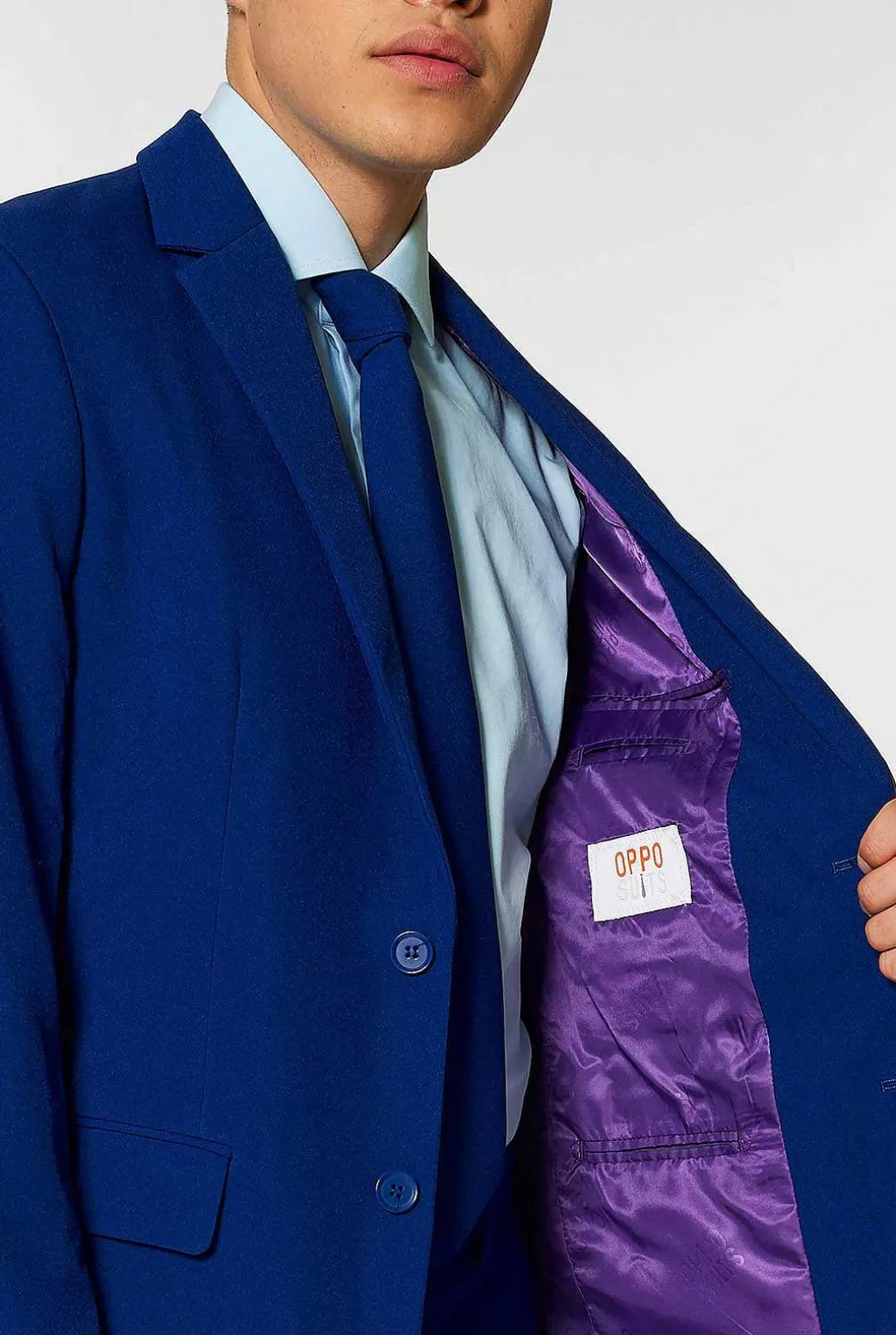 OppoSuits Effen Gekleurde Pakken^Navy Royale