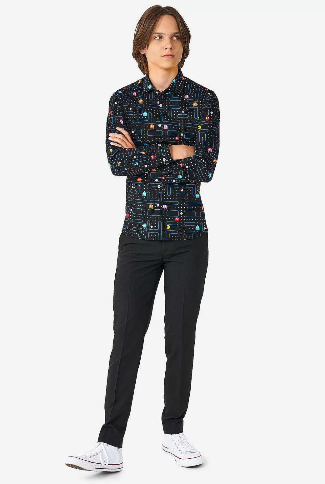 OppoSuits Casual Overhemden^Pac-Man