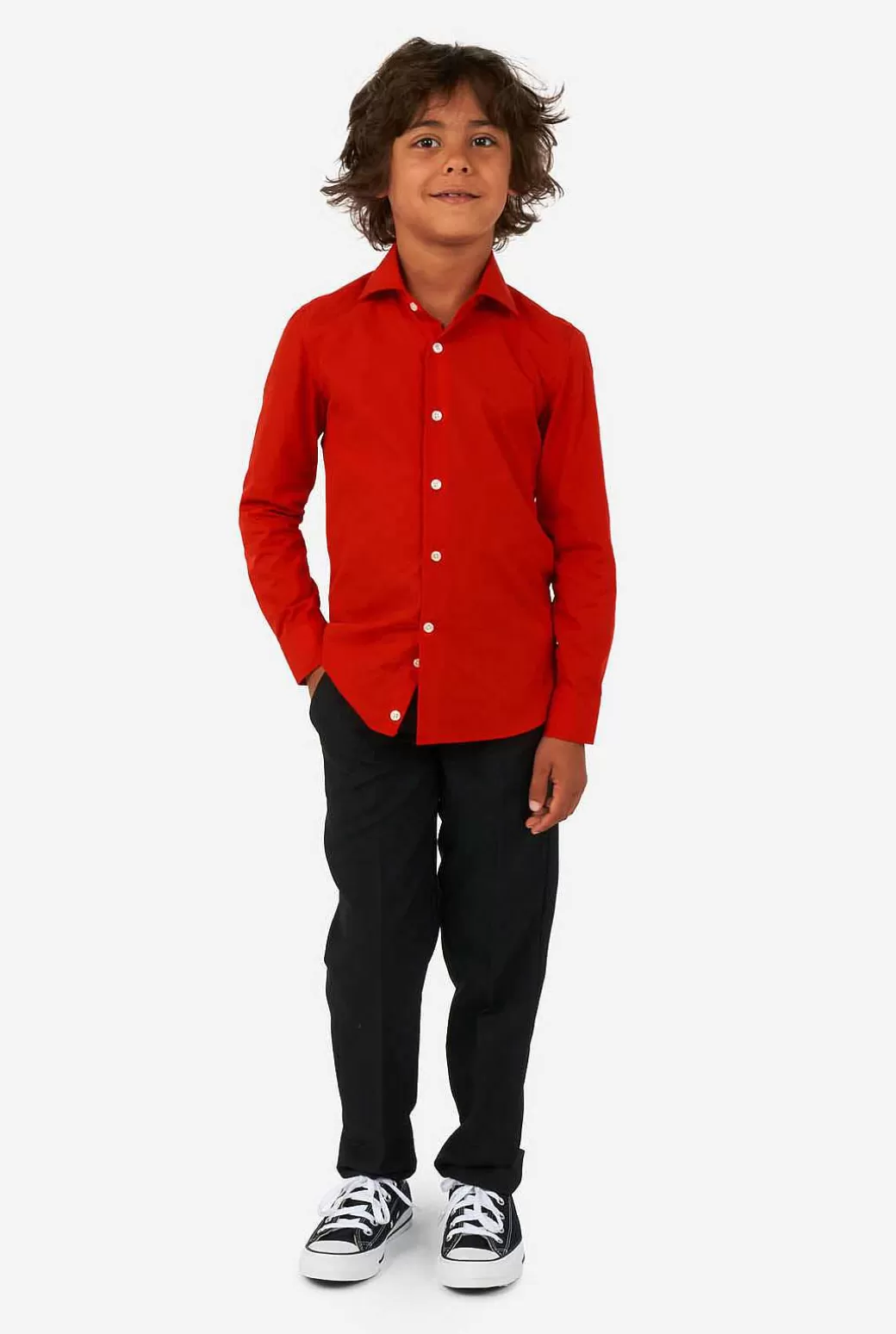 OppoSuits Effen Gekleurde Overhemden^Red Devil