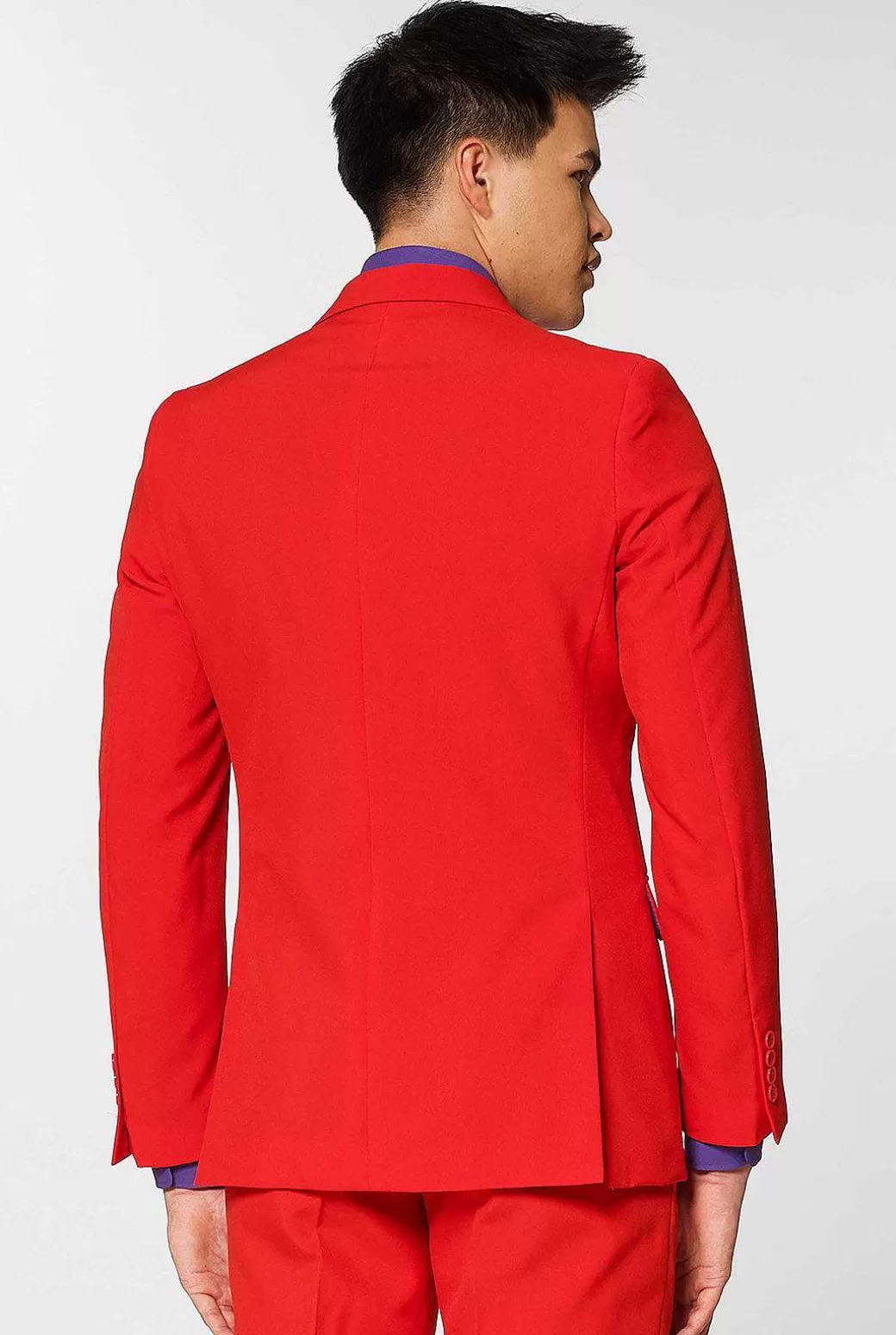 OppoSuits Effen Gekleurde Pakken^Red Devil