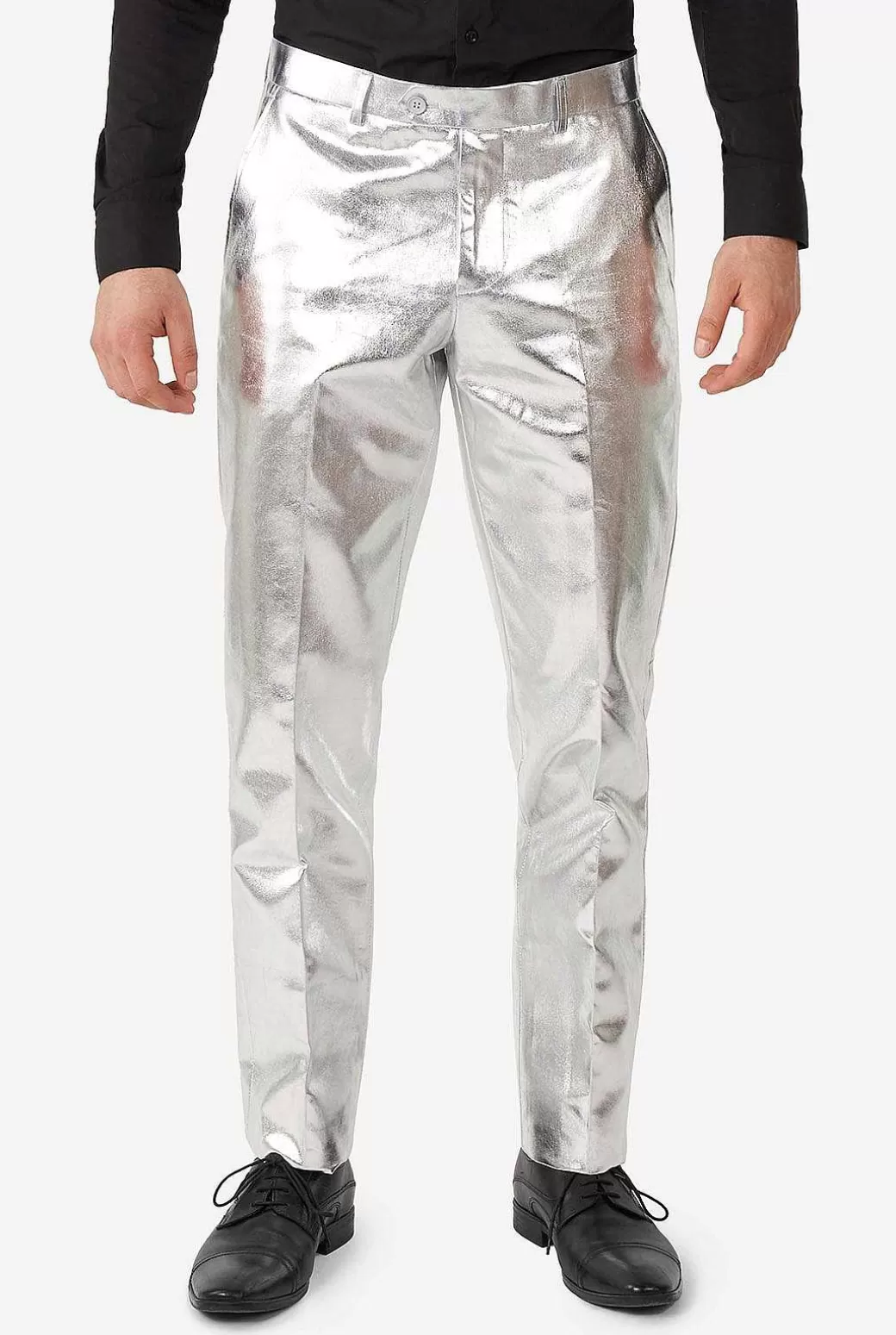 OppoSuits Effen Gekleurde Pakken^Shiny Silver