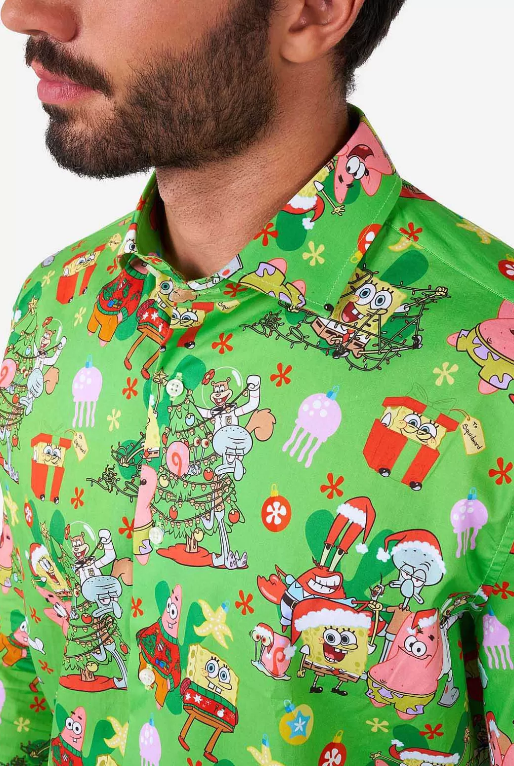 OppoSuits Casual Overhemden^Spongebob Christmas