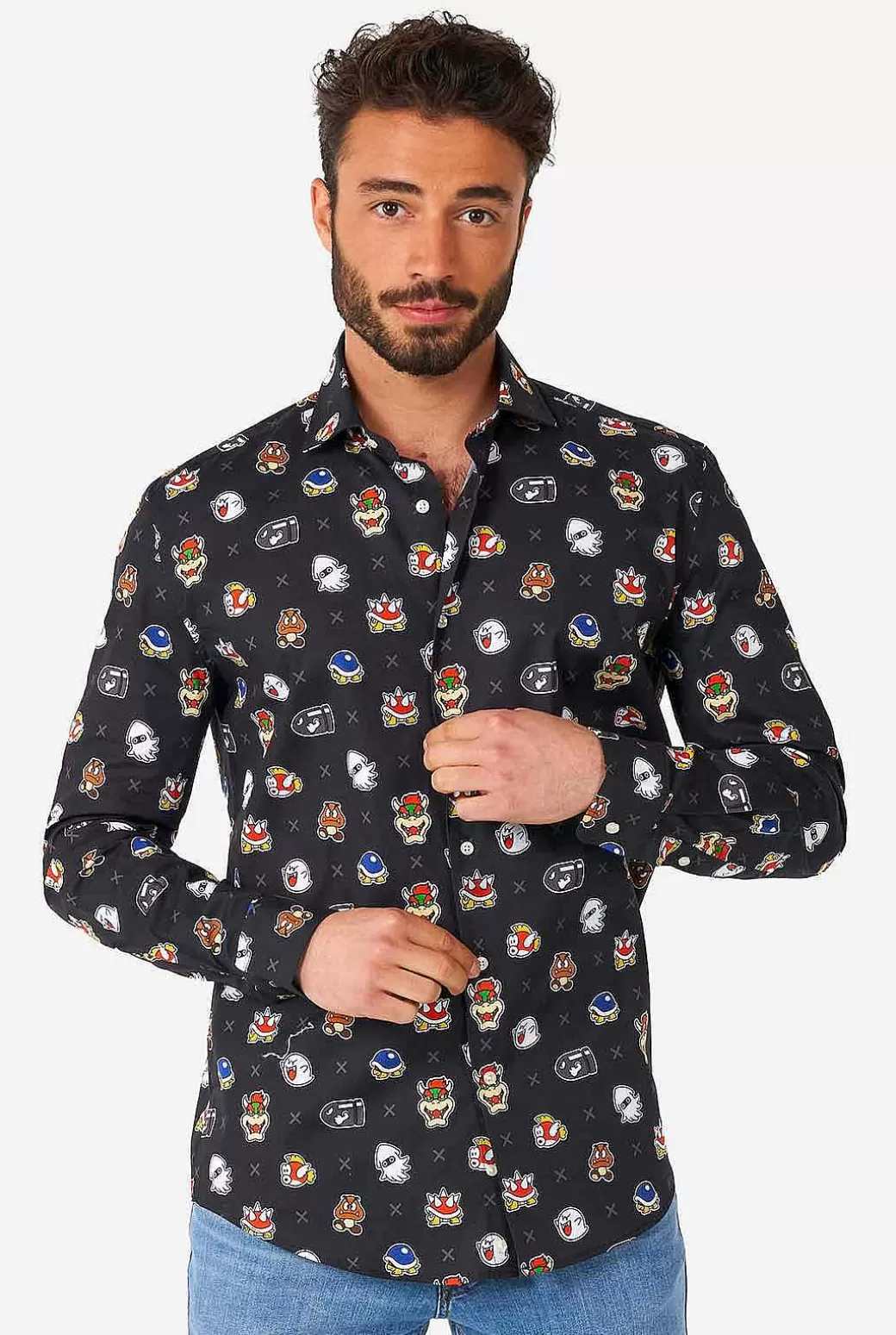 OppoSuits Casual Overhemden^Super Mario Bad Guys