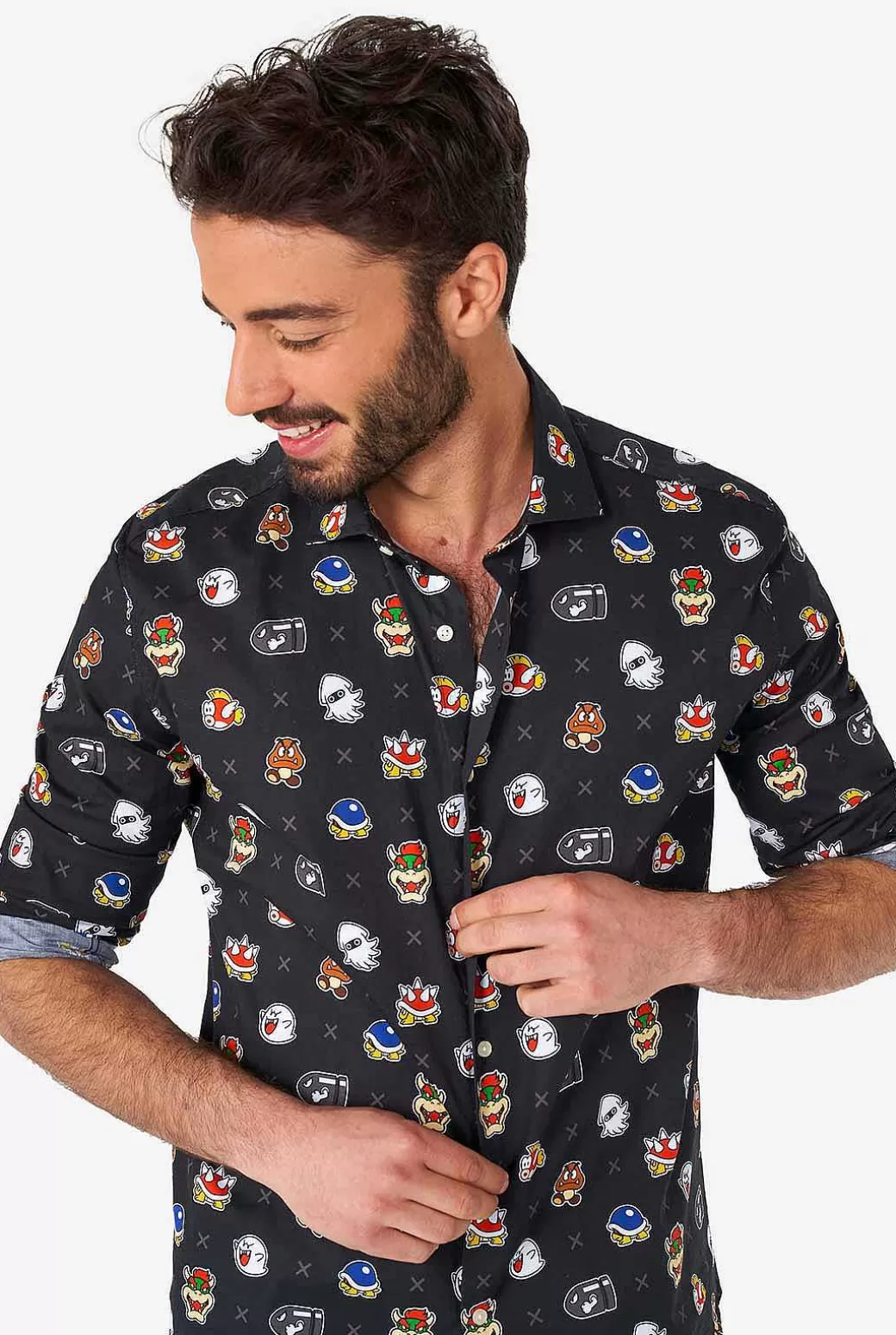 OppoSuits Casual Overhemden^Super Mario Bad Guys