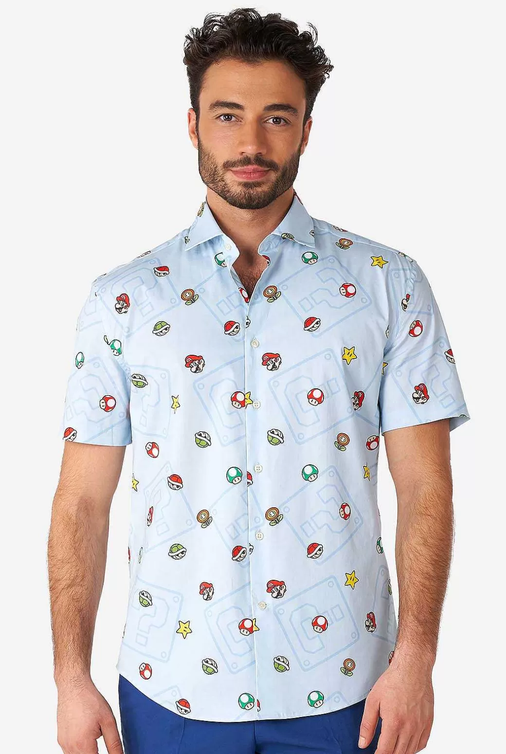 OppoSuits Zomer Overhemden^Super Mario Icons