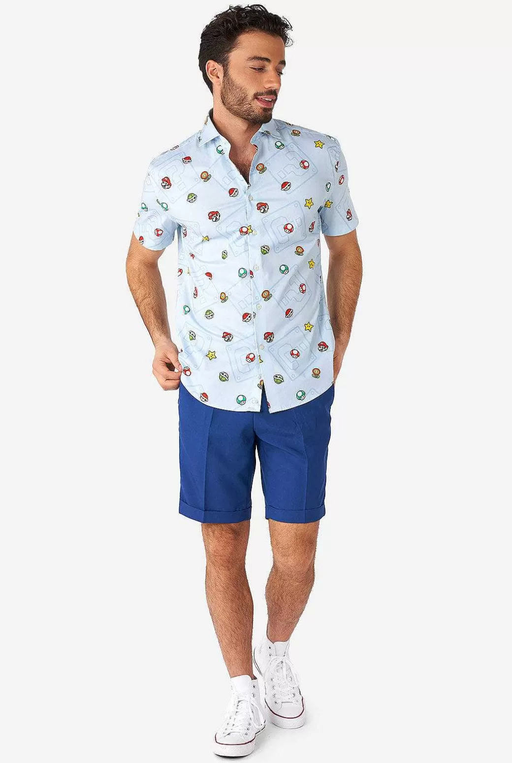 OppoSuits Zomer Overhemden^Super Mario Icons