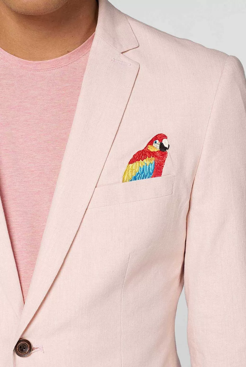 OppoSuits Deluxe Blazers^Tropical-Birdie-Soft Pink