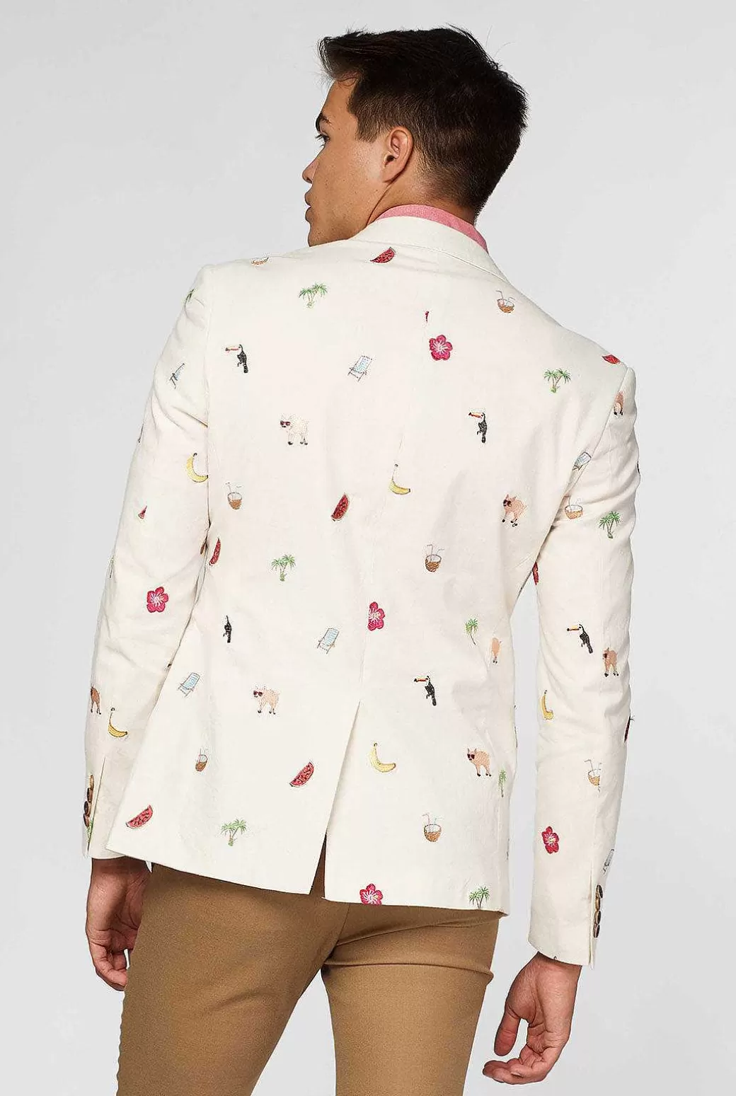 OppoSuits Deluxe Blazers^Tropical-Summer Icons-Off White