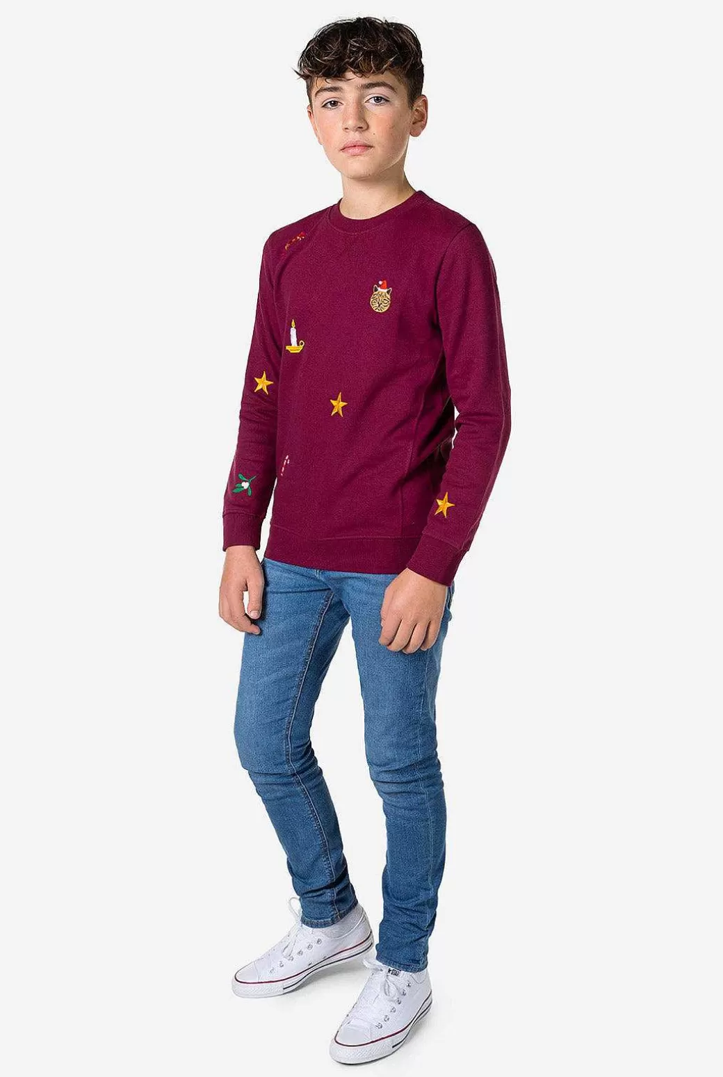 OppoSuits Sweaters^X-Mas Icons-Burgundy